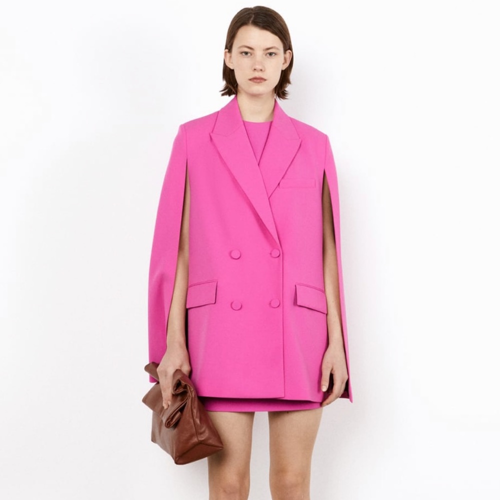 Beautiful Pink Cape Blazer - NWT